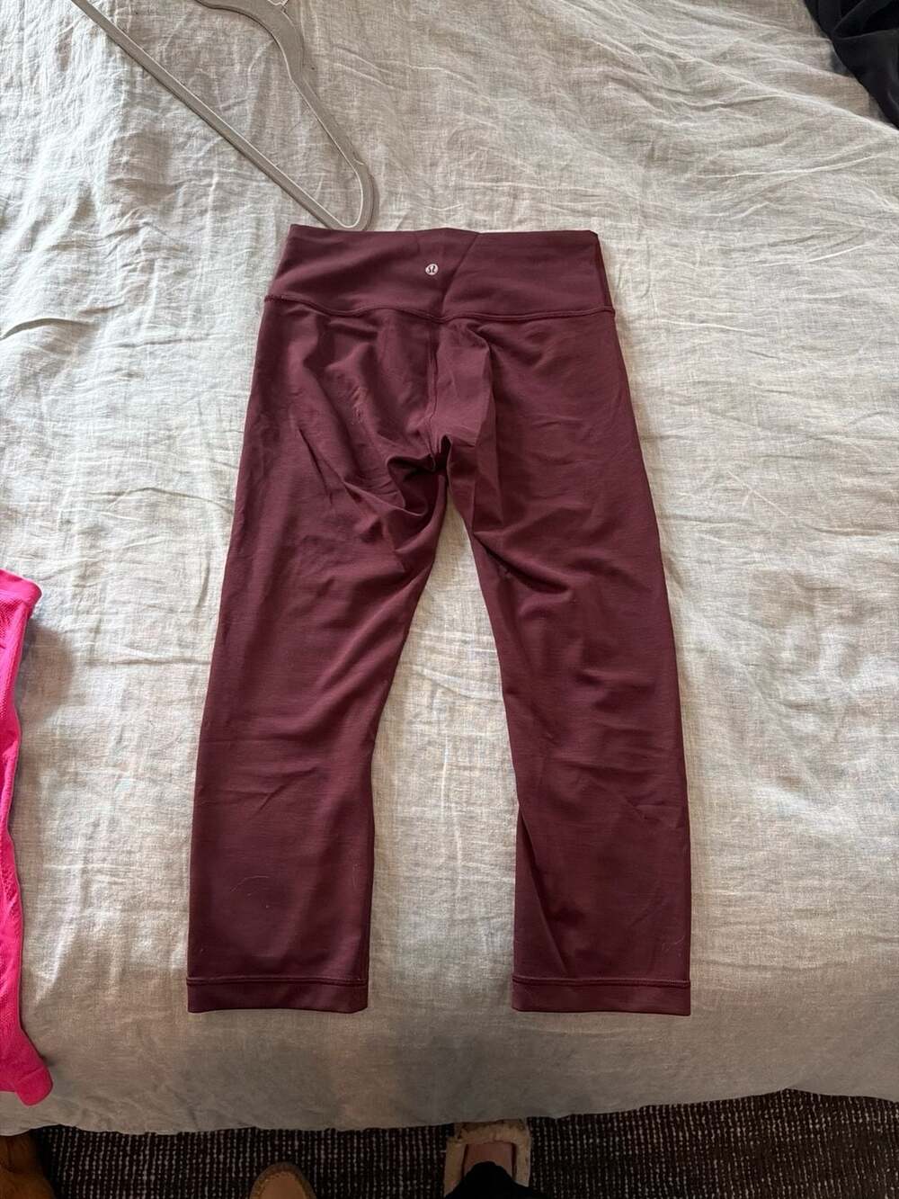 Lululemon Wunder Under High-Rise Crop 21" Maroon Leggings